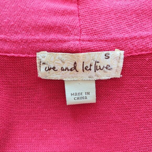 Live and Let Live Open Front Red Cardigan - Picture 3 of 3